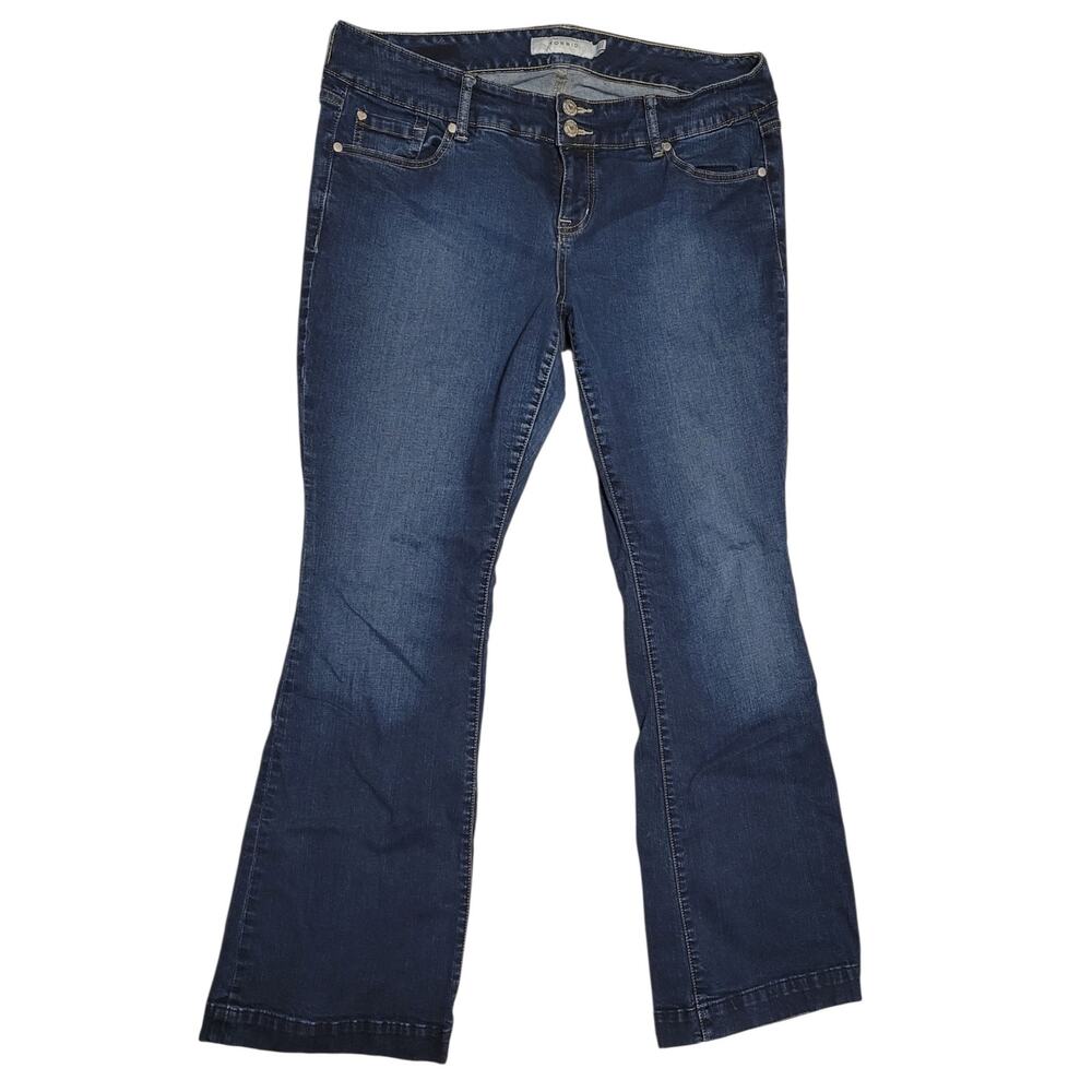 Torrid Women's Mid-Rise Stretch Flare Leg Dark Wash Jeans Size 16 36Wx32.5L EUC